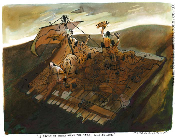 Raft of the Medusa cartoon by Mike Williams